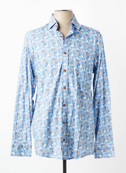 Chemise manches longues imprimé fantaisie bleu CASAMODA homme