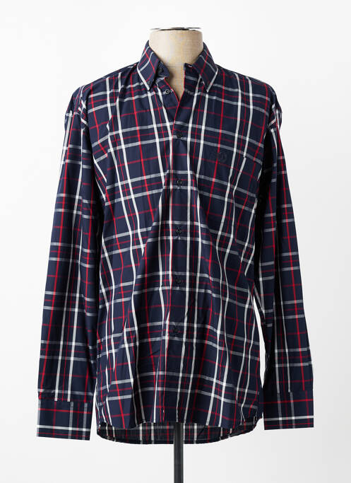 Chemise manches longues imprimé écossais bleu JUMFIL homme