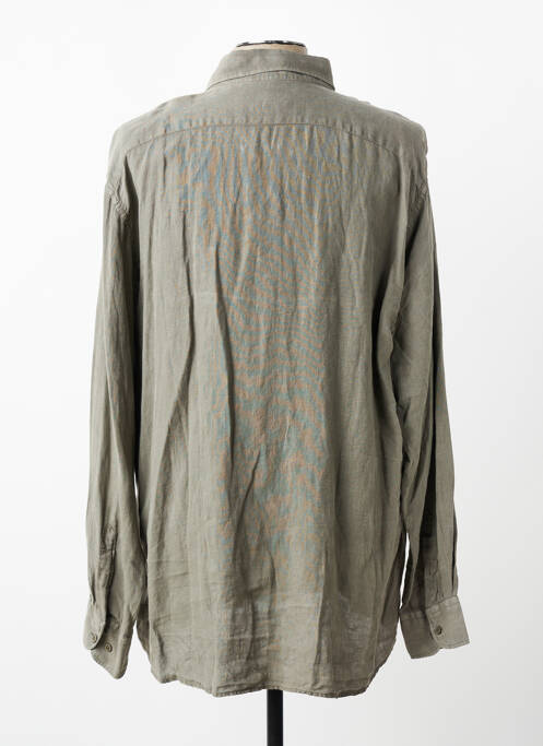 Chemise manches longues coupe cintrée vert JEZEQUEL homme