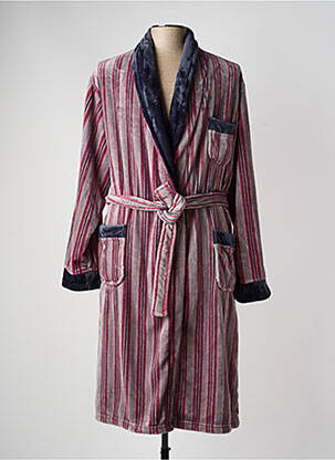 Robe de chambre imprimé rayures gris VALBOURG homme