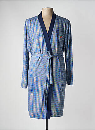 Robe de chambre stretch bleu MASSANA homme