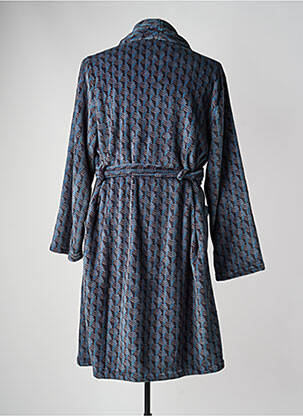 Robe de chambre imprimé fantaisie bleu MASSANA homme