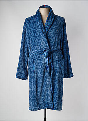 Robe de chambre imprimé fantaisie bleu MASSANA homme