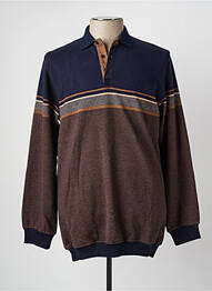 Polo manches longues manches longues bleu CAP 10 TEN homme