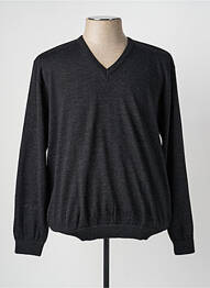Pull col v manches longues gris LOUIS VICTOR homme