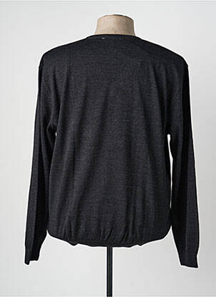 Pull col v manches longues gris LOUIS VICTOR homme