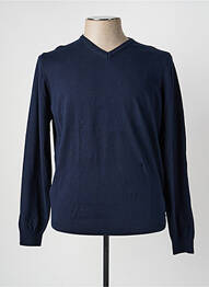 Pull col v manches longues bleu DELAHAYE homme