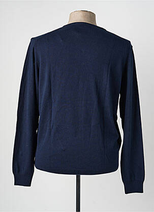 Pull col v manches longues bleu DELAHAYE homme