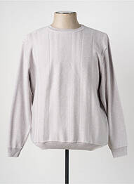 Pull col rond manches longues gris LOUIS VICTOR homme