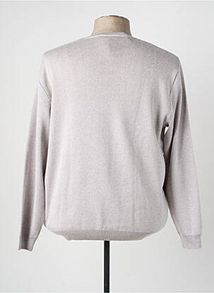 Pull col rond manches longues gris LOUIS VICTOR homme