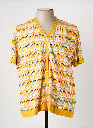 Gilet manches courtes fermeture boutonnée sur le devant jaune THEL ELEGANCE homme