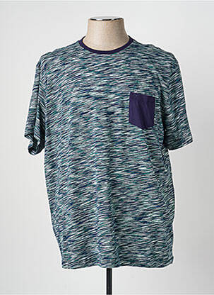 T-shirt coupe droite manches courtes bleu COFOX homme