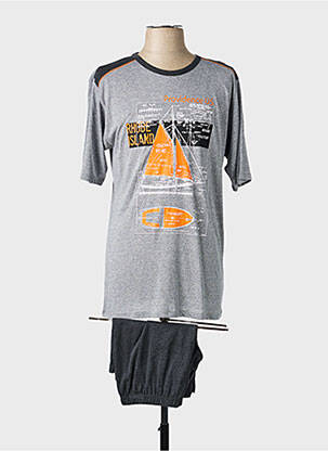 Pyjashort manches courtes gris MASSANA homme