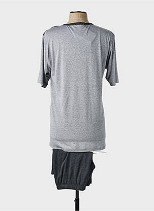 Pyjashort col rond gris MASSANA homme