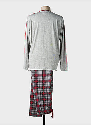 Pyjama col rond gris MASSANA homme