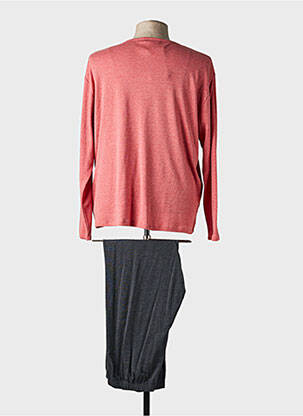 Pyjama col rond orange MASSANA homme