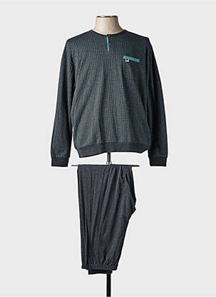 Pyjama imprimé fantaisie gris MASSANA homme