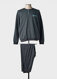 Pyjama col rond gris MASSANA homme