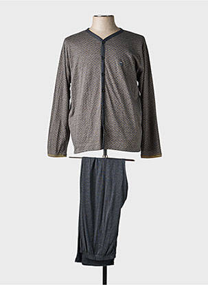 Pyjama col rond gris MASSANA homme