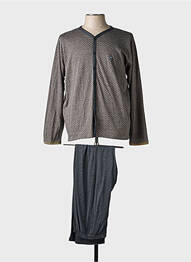 Pyjama col rond gris MASSANA homme