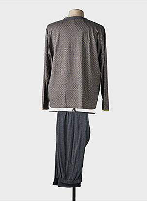 Pyjama col rond gris MASSANA homme