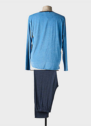 Pyjama col rond bleu MASSANA homme