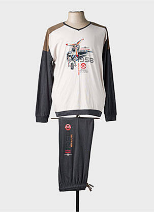 Pyjama col v vert MASSANA homme