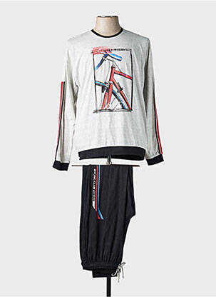 Pyjama col rond blanc MASSANA homme