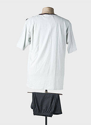Pyjashort col rond blanc MASSANA homme