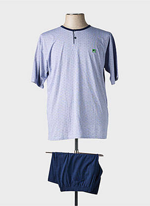 Pyjashort imprimé fantaisie bleu MASSANA homme