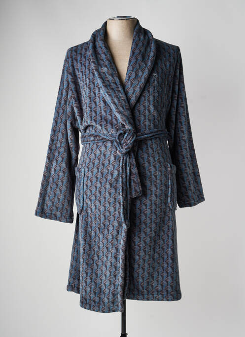 Robe de chambre imprimé fantaisie bleu MASSANA homme