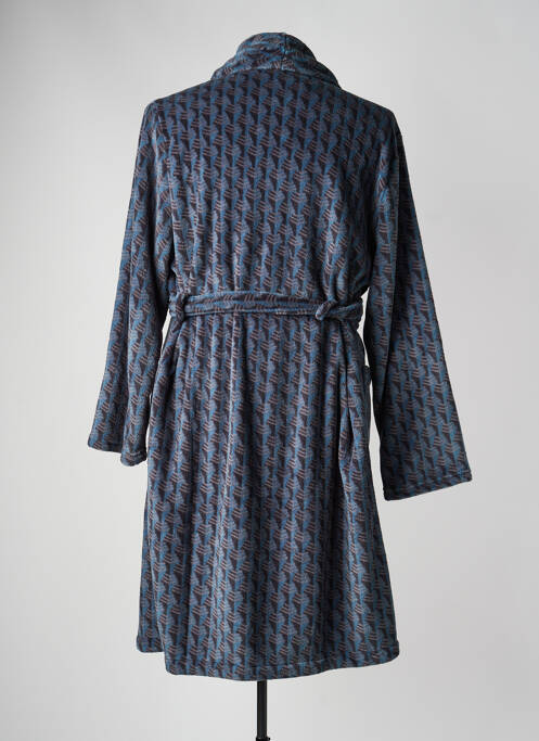 Robe de chambre imprimé fantaisie bleu MASSANA homme