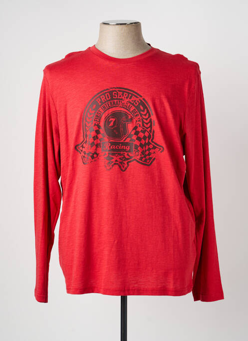 T-shirt coupe droite manches longues rouge DELAHAYE homme