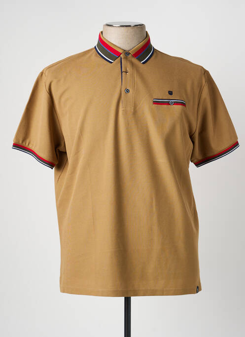 Polo coupe droite manches courtes marron REVER MILE homme