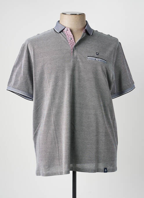 Polo coupe droite manches courtes gris REVER MILE homme