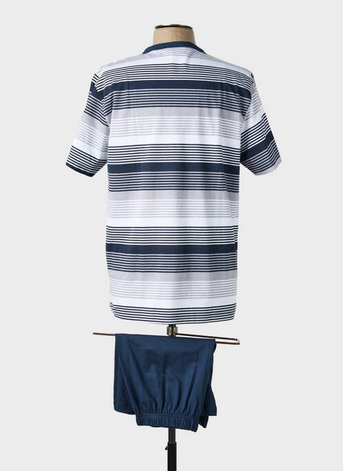 Pyjashort imprimé rayures gris VALBOURG homme