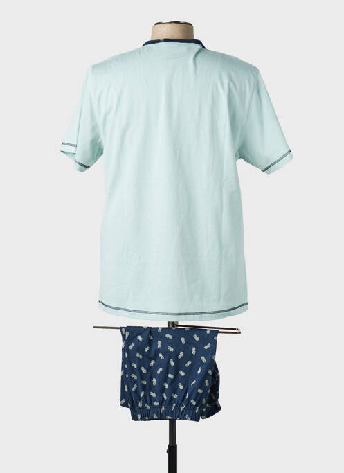 Pyjashort manches courtes bleu VALBOURG homme