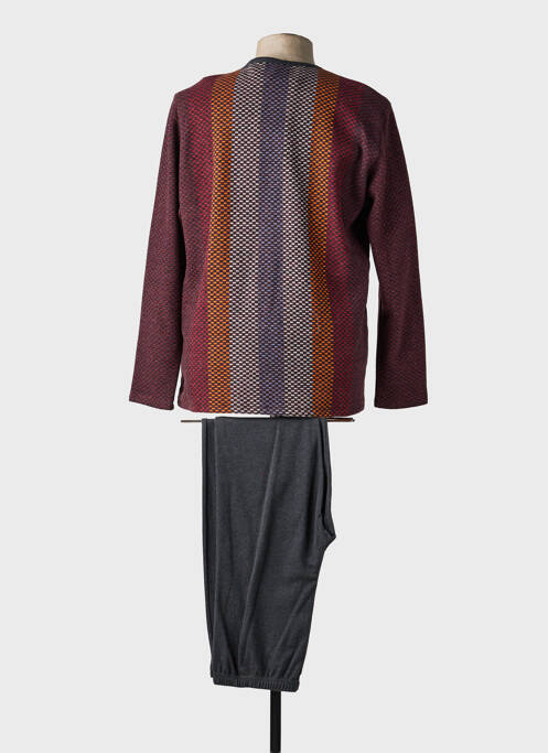 Pyjama col rond rouge MASSANA homme