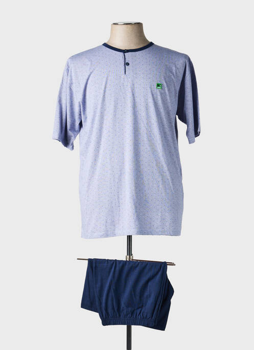 Pyjashort imprimé fantaisie bleu MASSANA homme