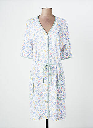 Chemise de nuit col v blanc MASSANA femme