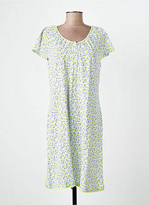 Chemise de nuit imprimé fantaisie vert MASSANA femme