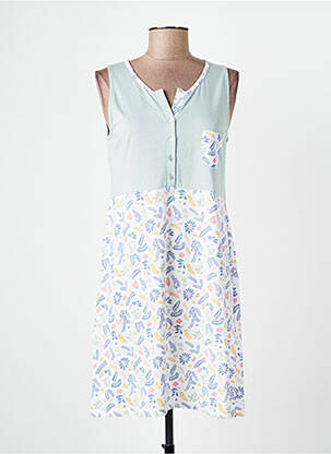 Chemise de nuit imprimé fantaisie blanc MASSANA femme