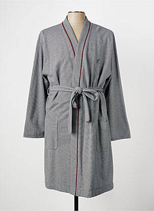 Robe de chambre imprimé rayures gris MASSANA homme