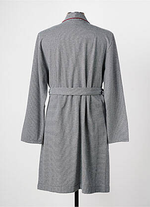 Robe de chambre imprimé rayures gris MASSANA homme