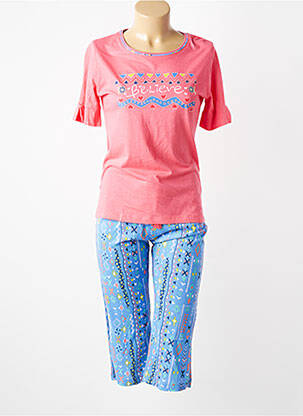Pyjama manches courtes orange MASSANA femme