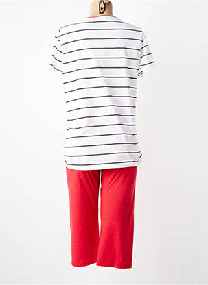 Pyjama manches courtes rouge MASSANA femme