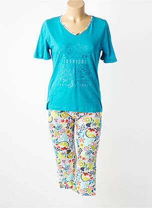 Pyjama manches courtes bleu MASSANA femme