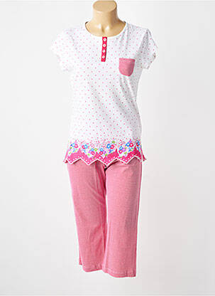 Pyjama manches courtes blanc MASSANA femme
