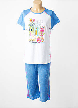 Pyjama manches courtes bleu MASSANA femme
