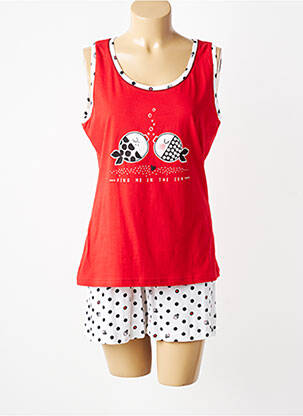 Pyjashort rouge MASSANA femme